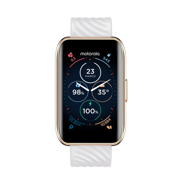 Motorola Moto 40 Bluetooth Smartwatch -10 Days Battery Life, Google Fit Integration, 1.5'' Crystal Clear Display, Heart Tracking, in-Depth Sleep Tracking, iOS and Android Compatible - Rose Gold