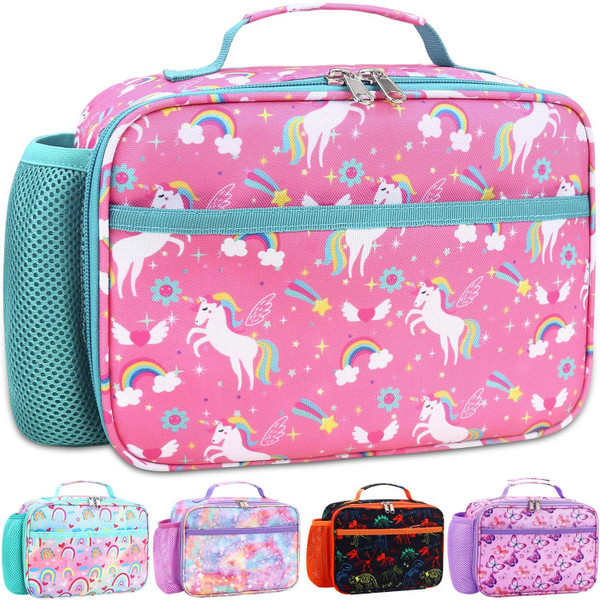 RHCPFOVR Kids Lunch Bag - Insulated Lunch Box for Boys Girls,Washable Lunch Bag and Reusable Toddler Leak-proof Lunchbox for School and Daycare
