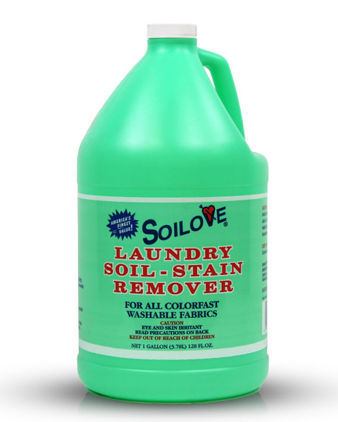 Stain Remover for Clothes – Soilove (128oz) – Powerful Triple-Acting Formula Clings, Penetrates and Lifts Tough Stains like Blood, Grease, Grass, & More – Prewash for Clothes