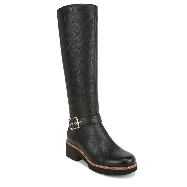 Naturalizer Womens Darry Tall Water Repellent Knee High Boot Black Leather Wide Calf 8.5 W Naturalizer Womens Darry Tall Water Repellent Knee High Boot Black Leather Wide Calf 8.5 W