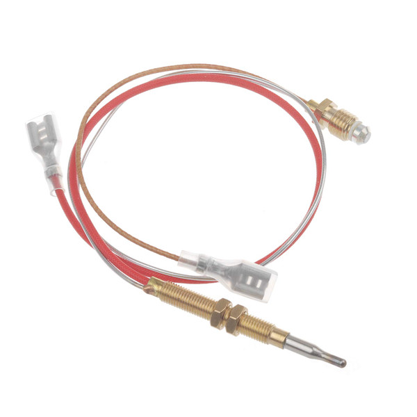 Timsec Outdoor Patio Heater Thermocouple Sensor, with M8 x 1 End Connection Nuts, M6 x 0.75 Thermocouple Head Thread and 2 Screw Nuts, 16.2" Length Wire and 0.25'' Flat Terminal
