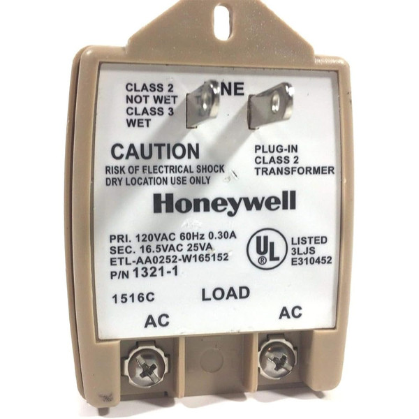 Honeywell Intrusion 1321-1 Transformer 16.5VAC 25VA Honeywell Intrusion 1321-1 Transformer 16.5VAC 25VA