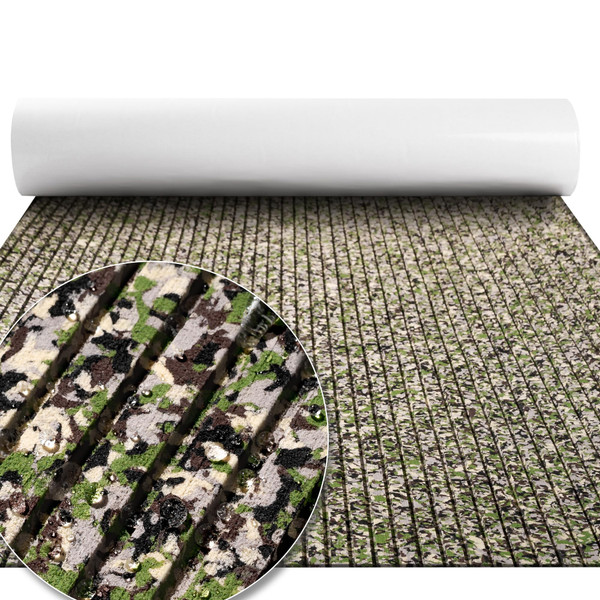 FOCEAN Boat Flooring EVA Foam Boat Decking Marine Flooring Camo Self-Adhesive Marine Mats for Boats Yacht Kayak RV 94.5"x15.7", Jungle Camo