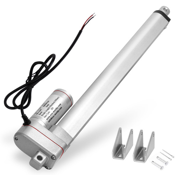 ECO-WORTHY Linear Actuator Heavy Duty 3000N/660lbs with Mounting Brackets Multi-Function (12V, 12")