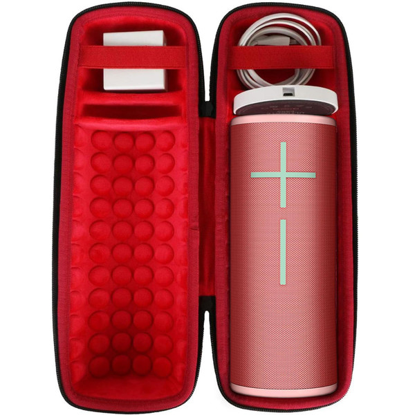 co2CREA Hard Travel Case Replacement for Ultimate Ears UE MEGABOOM 4 MEGABOOM 3 Portable Bluetooth Wireless Speaker (Sunset Red case for Speaker and Charging Dock)