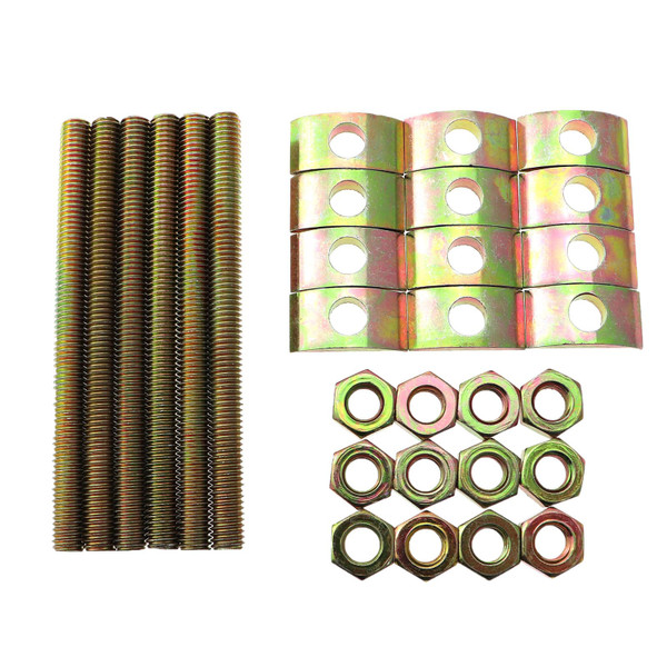 Guifeng 6 Sets Solid Half Moon Three in One Connector Large Countertop Combination Furniture Bolt Nut Hardware Table Bed Frame Stair Linkage (8x100mm Bolt, 26x14 Washer, M8 nut, Thread Pitch 1.25)