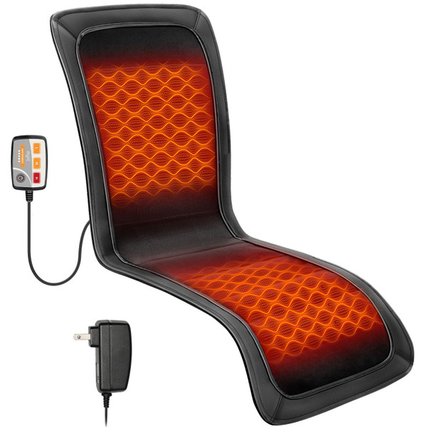 CARSHION Longer Heated Seat Cover-Home/Office Seat Cushion with Fast Heat to Promote Blood Circulation & Relieve Fatigue,A Warm Gift for Winter, Black