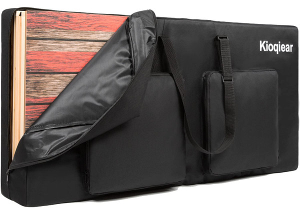 Kioqiear Padded Cornhole Carrying Case for 4' x 2' Regulation Size Board,Heavy Duty Cornhole Board Bag with Extra Pockets and Adjustable Shoulder Strap. (BLK) Kioqiear Padded Cornhole Carrying Case for 4' x 2' Regulation Size Board,Heavy Duty Cornhole Board Bag with Extra Pockets and Adjustable Shoulder Strap. (BLK)