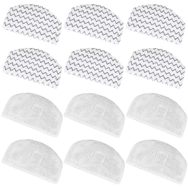 12 Pack 1940 Steam Mop Replacement Pads for Bissell Powerfresh Steam Mop 1940 1440 1806 1544 2075 2685A 2814 Series, Model 19402 19404 19408 19409 1940A 1940F 1940Q 1940T 1940W B0006 B0017 2075A 15441