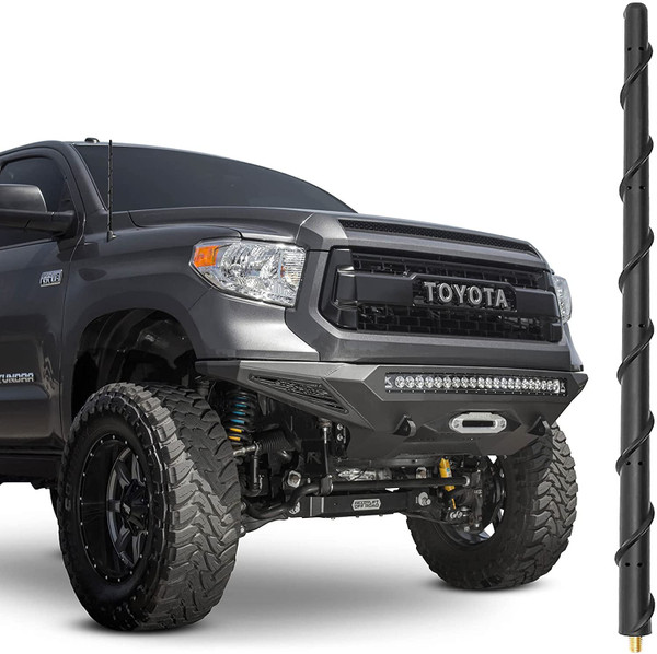 KSaAuto16 Inch Antenna for Toyota Tundra Tacoma FJ Cruiser Accessories 1995-2023 2024 2025, Spiral Rubber Car Toyota Tundra Tacoma Antenna Replacement Upgrade AM FM Radio Reception