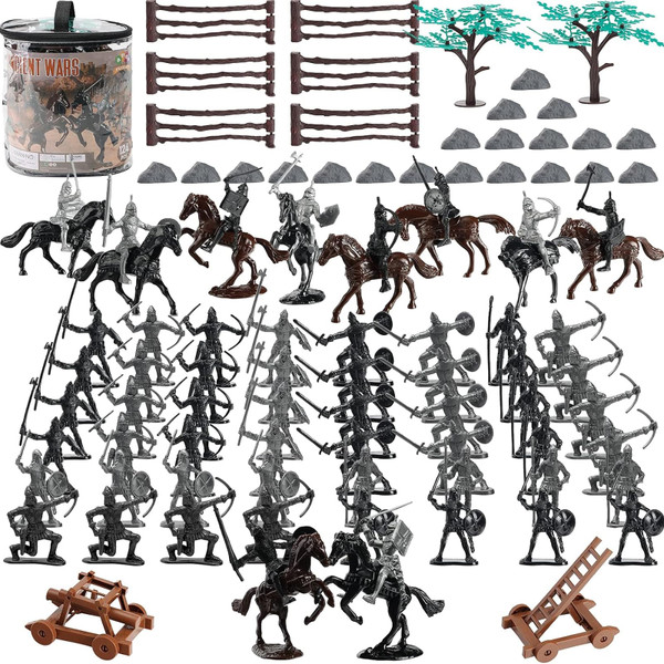 Amor Present Medieval Knights Toys, Knight Action Figurines for Kids