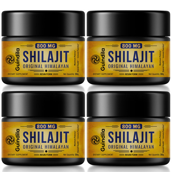 Guindila 800mg Shilajit Supplement-Shilajit Pure Himalayan Organic Shilajit Resin with Maximum Potency,Original from Himalayan with 85+Trace Minerals & Fulvic Acid for Focus & Energy,Immunity,4 Packs Guindila 800mg Shilajit Supplement-Shilajit Pure Himalayan Organic Shilajit Resin with Maximum Potency,Original from Himalayan with 85+Trace Minerals & Fulvic Acid for Focus & Energy,Immunity,4 Packs
