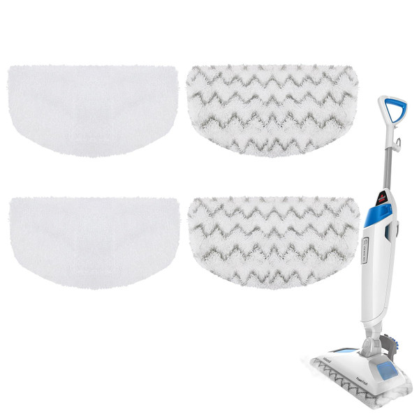 4 PACK Steam Mop Replacement Pads Compatible with Bissell Powerfresh Steam Mop 1940 1806 1544 2075 2685A 2181 2814 Series, Model 1940A 1940W 19405 2075A 2685A 5938, Microfiber Washable, Reusable
