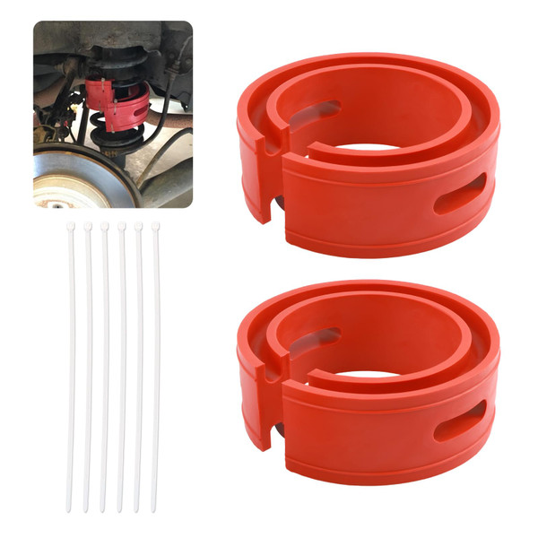 2PCS Heavy Duty Coil Spring Spacers B Type,Universal Rear Coil Springs Spacer for Enhancing Spring Rate with 1.45''-1.65" Spacing,Professional Automotive Rear Springs Booster