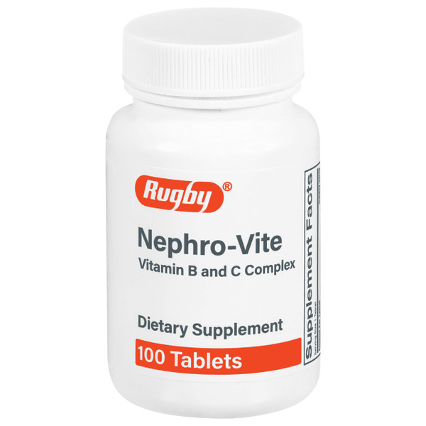 Rugby Nephro-Vite Vitamin B and C Complex Tablets - Dietary Supplement - 100 Count (1 Pack)-1761450085 Rugby Nephro-Vite Vitamin B and C Complex Tablets - Dietary Supplement - 100 Count (1 Pack)-1761450085