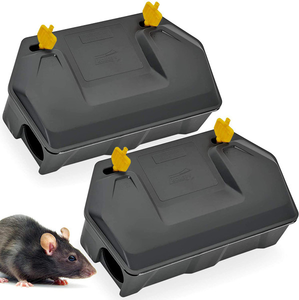 Rat Bait Station Outdoor Rodent Trap with Key Eliminates Rats Fast. Keeps Children and Pets Safe Indoor Outdoor 2 Pack (Bait not Included) Rat Bait Station Outdoor Rodent Trap with Key Eliminates Rats Fast. Keeps Children and Pets Safe Indoor Outdoor 2 Pack (Bait not Included)