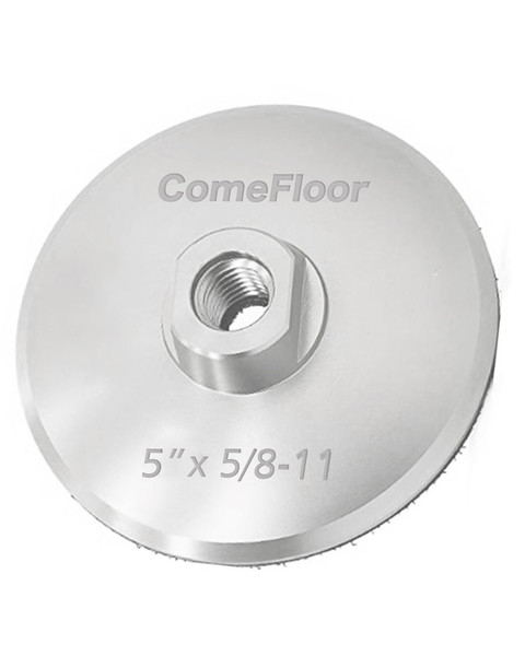 ComeFloor Aluminum Backer Pad, 5 Inch Hook and Loop Backing Pad, 5/8”-11 Threaded