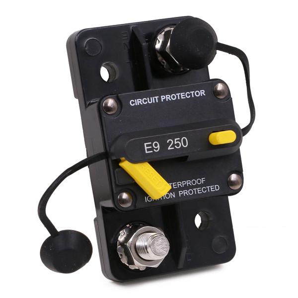 Gloaso Heavy Duty 3/8" Studs 250A Circuit Breaker Manual Reset 12V-48V DC for Automotive Car RV Solar System, IP67 Waterproof, UL Certified, Hi-Amp Thermal Breaker Resettable for Marine Trolling Motor