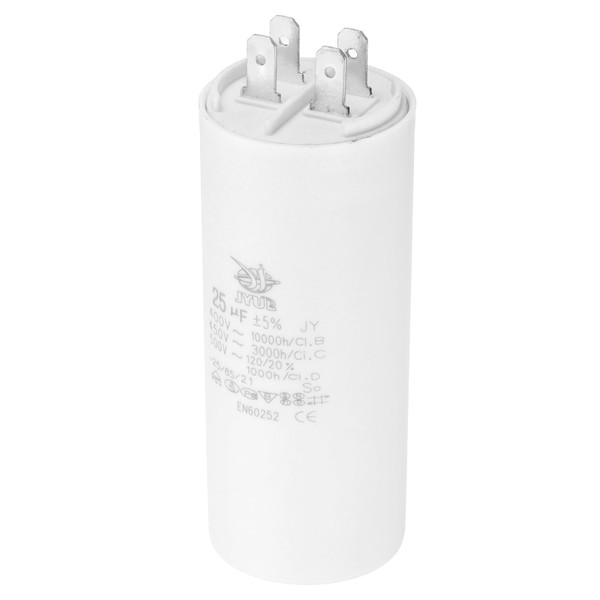 PATIKIL CBB60 25uf Running Capacitor,AC 450V 4 Pins 50/60Hz Double Insert Cylinder Bottom for Air Conditioning,Water Pump,Fan Motor Star 96 x 40mm