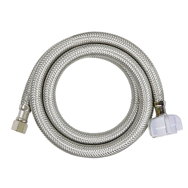 HIGHCRAFT 24 Inch Flexible Toilet Water Supply Line Braided Stainless Steel Toilet Hose Connector 3/8 Inch Compression x 7/8 Inch Ballcock Plastic Nut HIGHCRAFT 24 Inch Flexible Toilet Water Supply Line Braided Stainless Steel Toilet Hose Connector 3/8 Inch Compression x 7/8 Inch Ballcock Plastic Nut