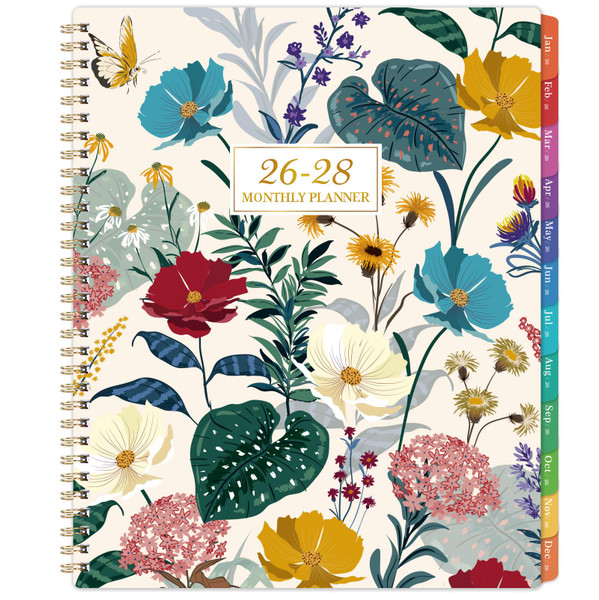 2026-2028 Monthly Planner/Calendar - 3 Year Monthly Planner 2026-2028, 9'' x 11'', Jan. 2026 - Dec. 2028, 36- Month Calendar with Colorful Tabs,Pocket
