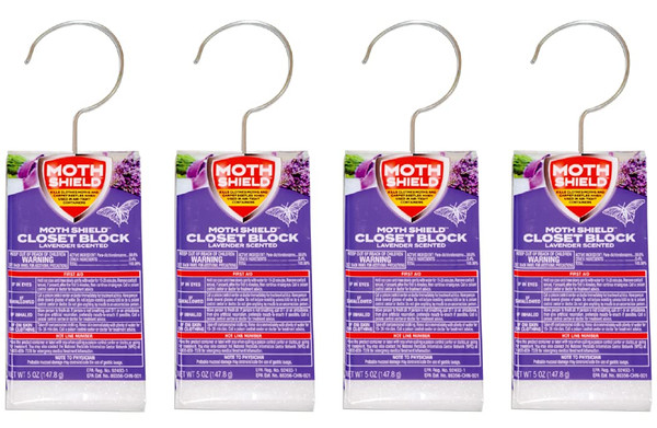 Moth Shield 4 Pk Closet Block Lavender Scented