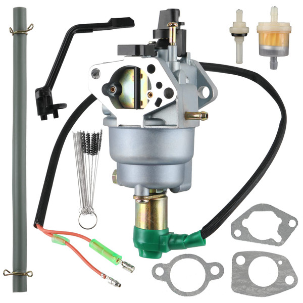 Carburetor for Harbor Freight Predator 420CC Portable Generator 69671 68530 68525 69672 69674 68529 68526 13HP 14HP 15HP 16HP RATO R420-III 7000 8750 Watt Carb with Fuel Filter Line Gaskets