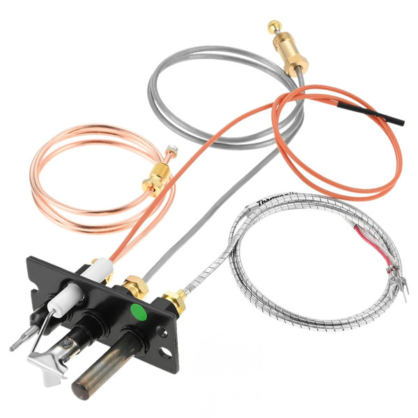 HZ-MONSTAR 4021-736 Pilot Assembly Kits for Natural Gas Compatible with Heat N Glo, Heatilator & Quadrafire Gas Fireplaces Parts, 485-510A Pilot Assembly with Thermocouple, Thermopile and Pilot Tubing