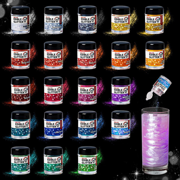 Fantastory Edible Glitter for Cocktails, Drinks, 21 Colors(3g) Luster Dust Edible for Beverage, Wine,Desserts,Jello,Chocolates,Cookie Decorations -Odorless,Vegan,Sugar&Gluten Free,Unleaded Fantastory Edible Glitter for Cocktails, Drinks, 21 Colors(3g) Luster Dust Edible for Beverage, Wine,Desserts,Jello,Chocolates,Cookie Decorations -Odorless,Vegan,Sugar&Gluten Free,Unleaded