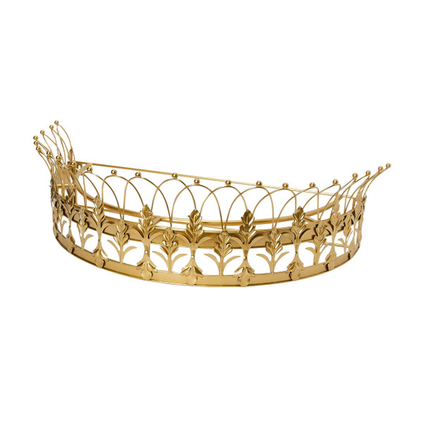 Creative Co-Op Decorative Metal Curtain or Canopy Crown, Gold Finish