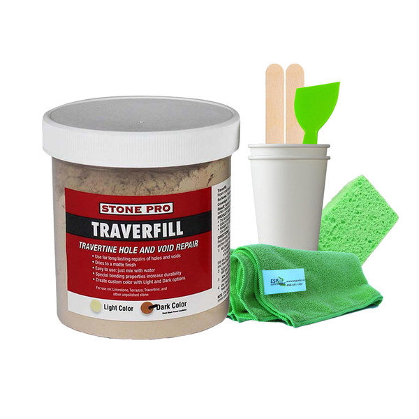 StonePro – Traverfill Dark - Hole Filler (1 Lbs.) (for Travertine Repair) KIT StonePro – Traverfill Dark - Hole Filler (1 Lbs.) (for Travertine Repair) KIT