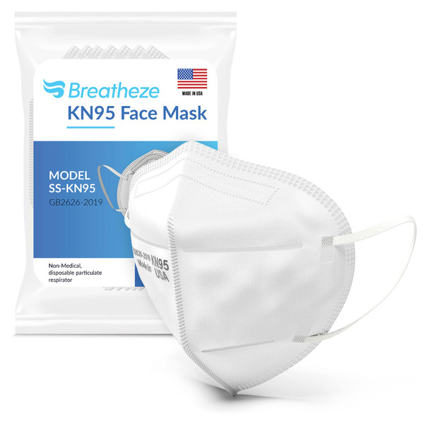 Breatheze KN95 Face Masks Made in USA - Face Masks Disposable KN95 Mask - FDA Registered KN95 Masks Breatheze KN95 Face Masks Made in USA - Face Masks Disposable KN95 Mask - FDA Registered KN95 Masks