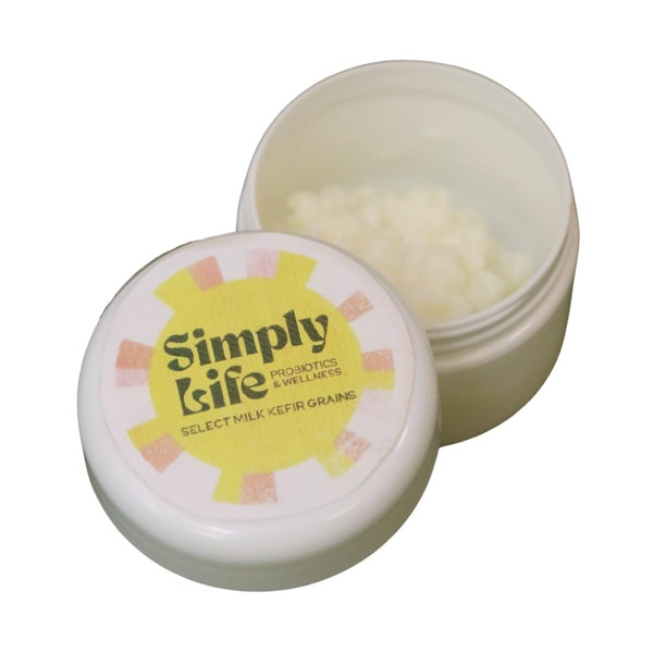 Big Milk Kefir Grains, 1 Ounce, Turkish Strain, Pajaritos de Leche, Bulgaros, Homemade Kefir, Live Probiotics, Fully Mature Colonies, Big Grains Only, High reproduction rate, Selected Product by Simply Life Probiotics.