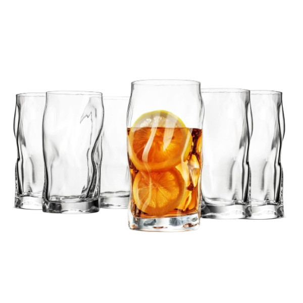 Bormioli Rocco Sorgente 15.5 oz. Cooler Glasses, Set of 6,