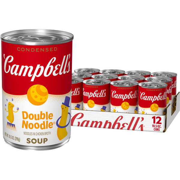 Campbell’s Condensed Kids Double Noodle Soup, 10.5 oz Can (12 Pack)