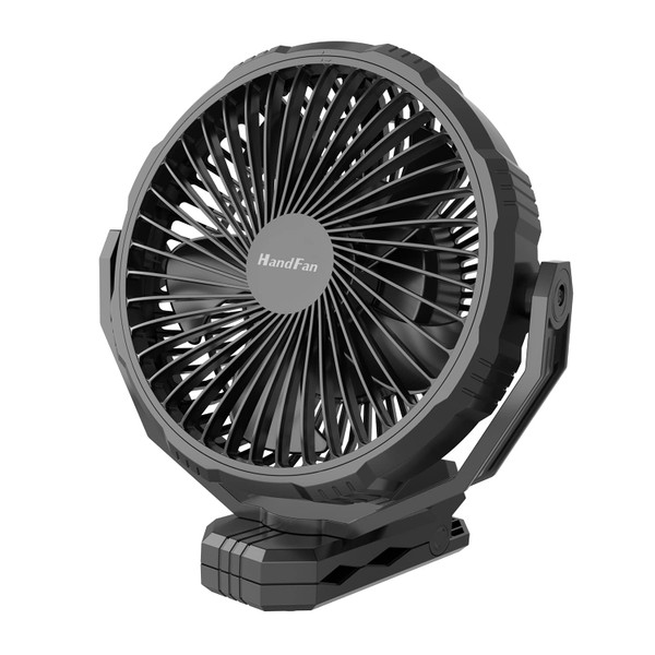HandFan Upgraded Golf Cart Fan-10000mAh Portable Strengthen Clip on Fan Rechargeable battery Operated, 8 Inch Cordless Fan with Hook for Camping, Beach, Tent, Treadmill, Desk, Bed, RV, Office HandFan Upgraded Golf Cart Fan-10000mAh Portable Strengthen Clip on Fan Rechargeable battery Operated, 8 Inch Cordless Fan with Hook for Camping, Beach, Tent, Treadmill, Desk, Bed, RV, Office