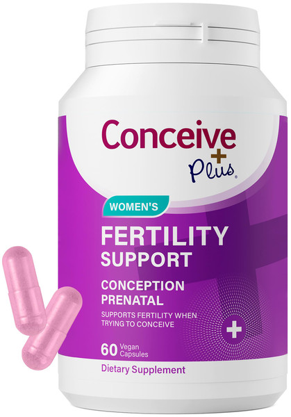 CONCEIVE PLUS Women's Fertility Support: Prenatal Multivitamin for Trying to Get Pregnant, Conception Blend, Hormonal Balance, Folate, Zinc, Thiamin, Riboflavin, Biotin, Non-GMO, Vegan, 30 Days