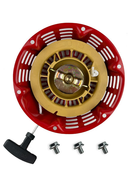 TURBOTUNITY GX390 Recoil Starter Pull Start for Honda GX340 GX610 GX620 11hp 13hp 28400-ZE3-W01 28400-ZE3-W01ZA and Clones 339c 389cc 420cc 439cc 459cc Red for Pressure Washers Generators etc.