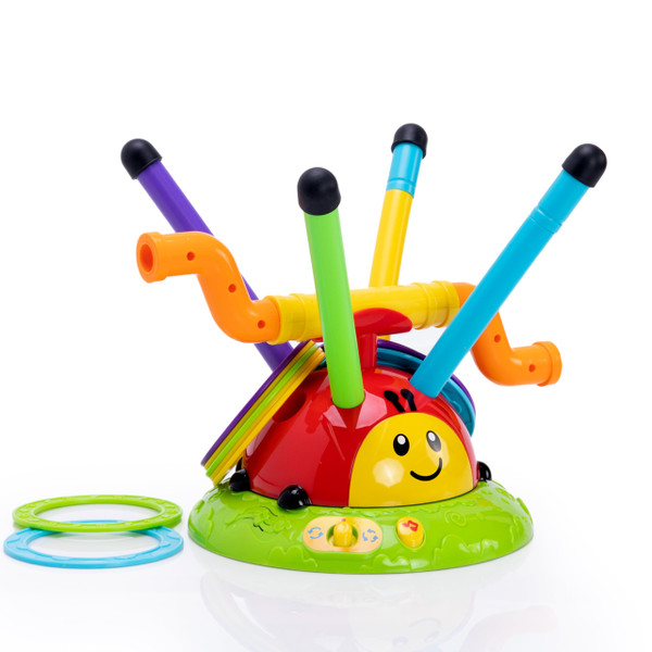 Fat Brain Toys 2-in-1 Musical Jump 'n Toss, Active Indoor/Outdoor Games for Kids Ages 4+, Fun Toys, Kids Activities