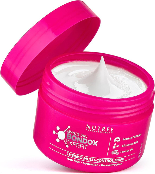 HAIR MASK FOR DAMAGED HAIR BRAZILIAN BONDOX TREATMENT 8.8 oz Thermal Activated Mask for Dry Frizzy Hair | Formaldehyde Free Cruelty Free | Results for up to 1-3 months | Almond Hair Oil Hair Repair