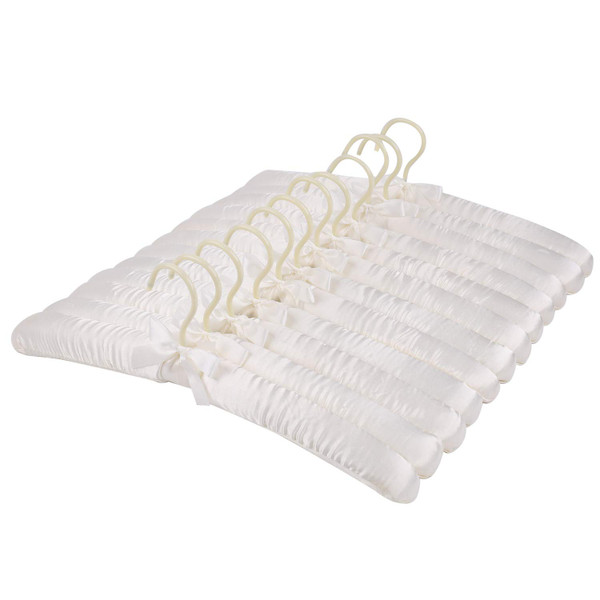 Tosnail 12 Pack Satin Padded Hangers Foam Padded Hangers Dress Hanger - Ivory