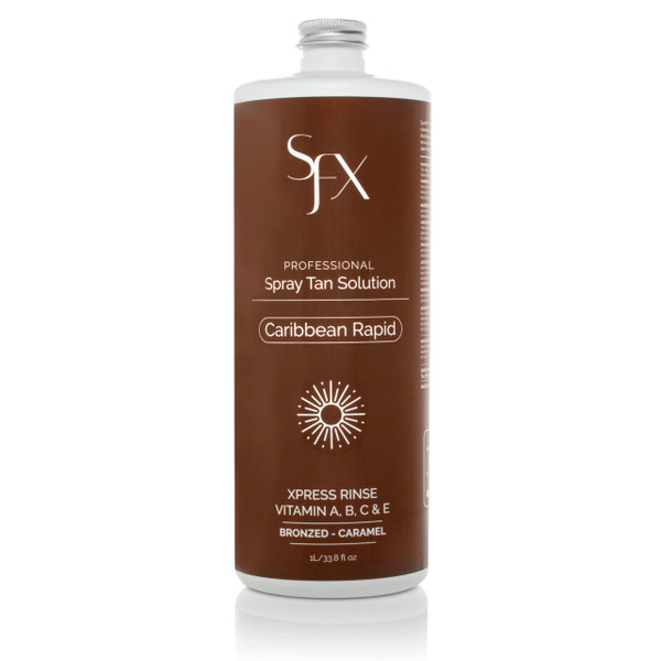 SunFX Caribbean Rapid - All Natural Spray Tanning Solution(100ml/3 fl oz, MID SUMMER)
