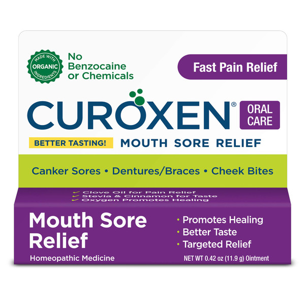 CUROXEN Mouth Sore Gel, Natural Relief for Inside Mouth Sores with Olive Oil, Calendula, and Clove – 0.42 oz