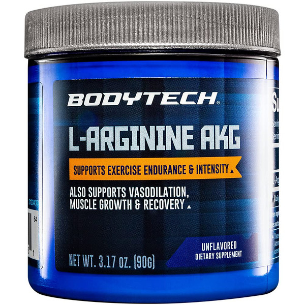 BODYTECH L-Arginine AKG 3000mg - Supports Exercise Endurance, Intensity, Muscle Growth & Recovery (3.17 oz)