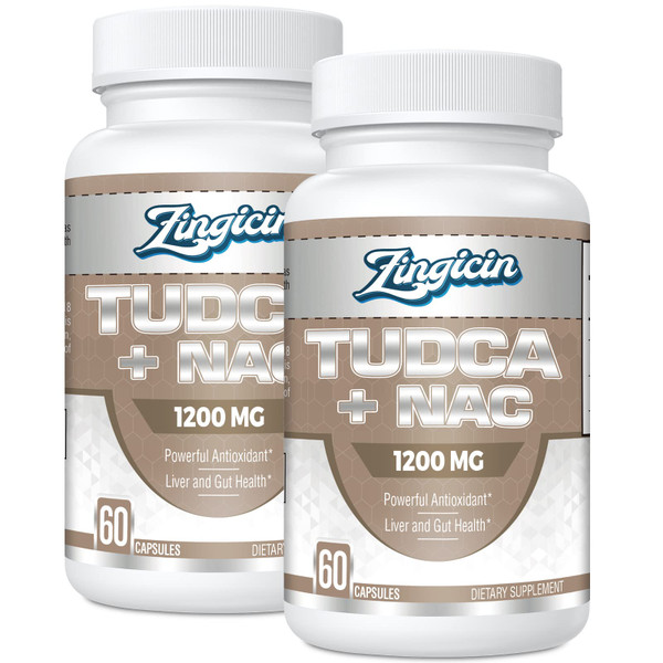 Zingicin TUDCA with NAC Supplement 1200mg - 120 Capsules,Powerful TUDCA Bile Salt Plus N-Acetyl-Cysteine,Antioxidant Supplements for Liver,Digestion Zingicin TUDCA with NAC Supplement 1200mg - 120 Capsules,Powerful TUDCA Bile Salt Plus N-Acetyl-Cysteine,Antioxidant Supplements for Liver,Digestion