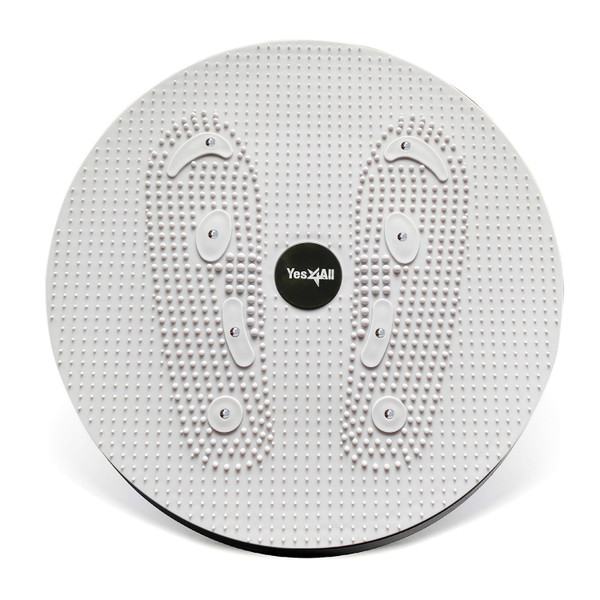 Yes4All Ab Twister Board, Waist Twisting Disc for Aerobic Exercise and Full Body Toning, Grey