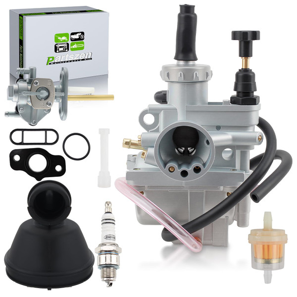 partszen 13200-40B00 Carburetor For 1987-2006 Suzuki LT80 Quadsport ATV 13200-40B10 13881-40B00 For 2003-2006 KSF80 KFX80 15003-S005 with Fuel Valve Petcock Intake Manifold Spark Plug