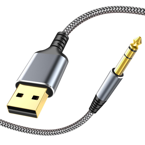 USB to 1/4" TRS Stereo Audio Cable, 4FT USB A to 6.35mm 1/4 inch Male Audio Adapter for Laptop, Windows, PC, Amplifier, Speaker, Headphones, Note: NOT Applicable to Recording, Truck, TV USB Ports USB to 1/4" TRS Stereo Audio Cable, 4FT USB A to 6.35mm 1/4 inch Male Audio Adapter for Laptop, Windows, PC, Amplifier, Speaker, Headphones, Note: NOT Applicable to Recording, Truck, TV USB Ports