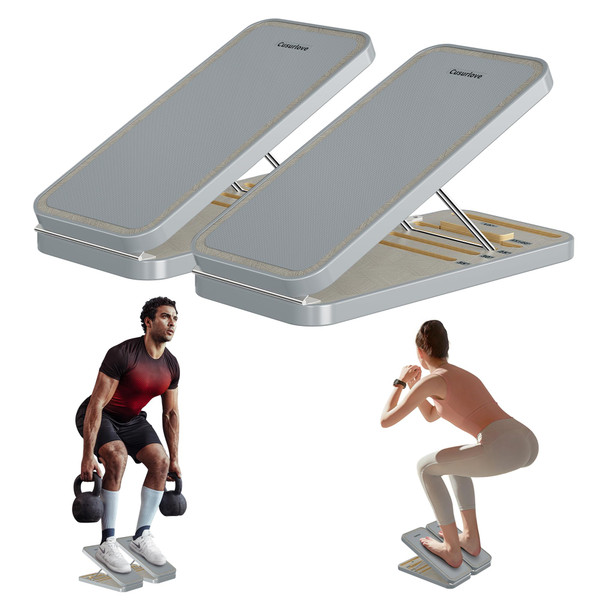 Slant Board for Calf Stretching, Adjustable Wooden Wedge Squat Block Incline Step Posture Stretcher Physical Therapy for Plantar Fasciitis Ankle Foot Heel Knee Workouts Balance Exercise Muscle Trainer Slant Board for Calf Stretching, Adjustable Wooden Wedge Squat Block Incline Step Posture Stretcher Physical Therapy for Plantar Fasciitis Ankle Foot Heel Knee Workouts Balance Exercise Muscle Trainer
