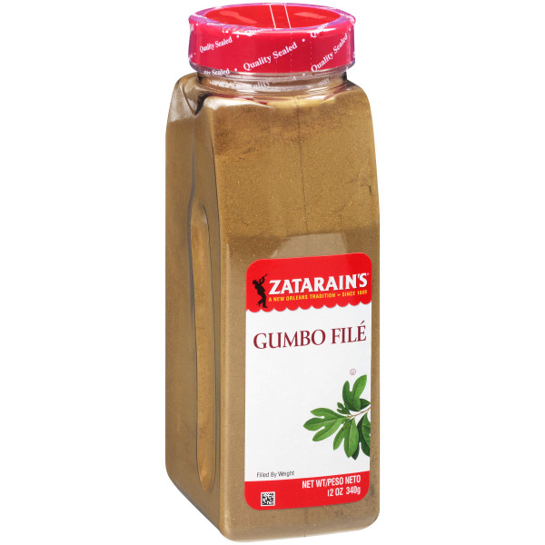 Zatarain's Gumbo Filé, 12 oz - One 12 Ounce Container of Gumbo Filé Seasoning Made with Sassafras Tree Leaves, Best for Cajun Gumbo Soup or Seafood Stew